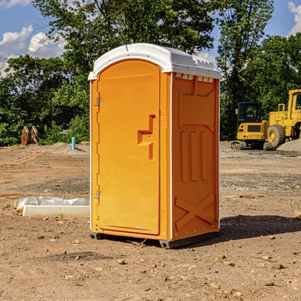 how often are the portable restrooms cleaned and serviced during a rental period in Hagan GA